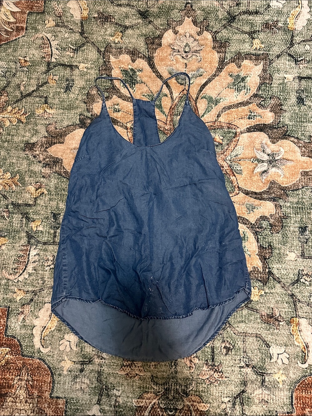 Thread & Supply Blue Lightweight Strappy Camisole